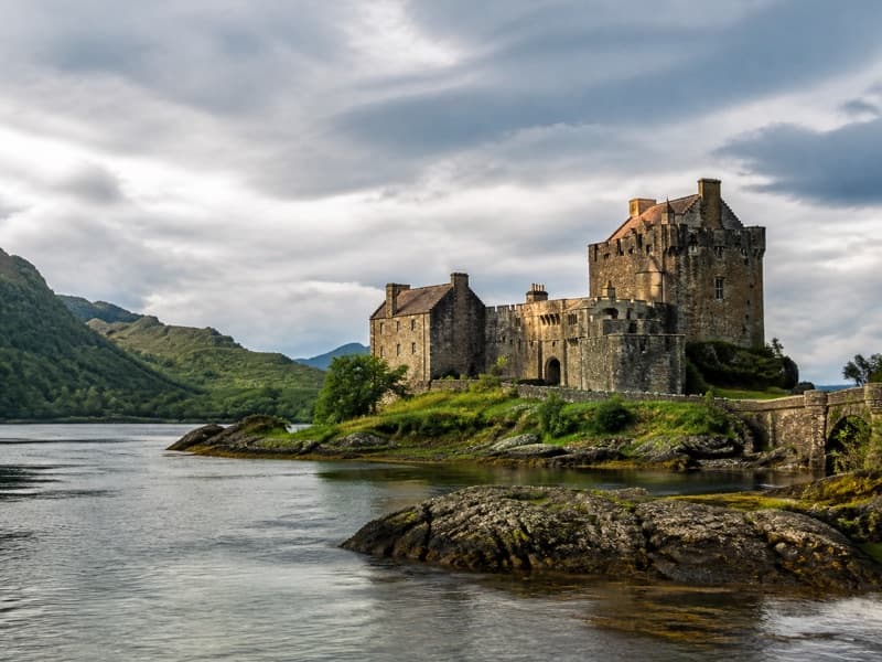 A Scottish castle beside a loch